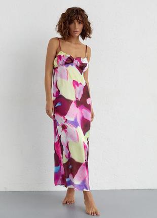 Довгий сарафан із відкритою спиною - бордо цвет, m (є розміри)