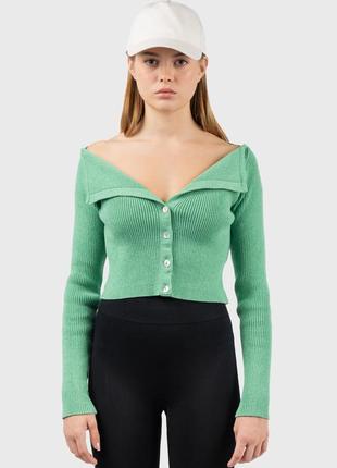 Nu-in в’язаний короткий кардиган з викритими плечами
