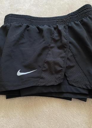 Nike running шорты с лосинами4 фото