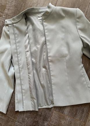 Жакет, пиджак на молнии, воротник стойка