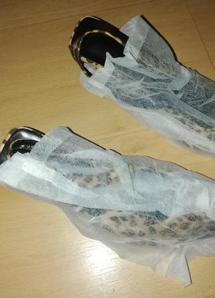 Мюлі леопард гострий мис під замш 39  р5 фото