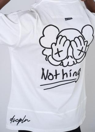 Мужская оверсайз-футболка с принтом nothing discipline3 фото