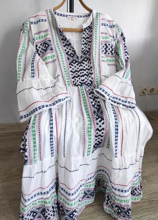 Біла сукня плаття з вишивкою вишиванка белое платье с вышивкой вышиванка от paprika