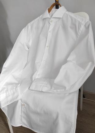 Біла щільна сорочка белая плотная рубашка hugo boss