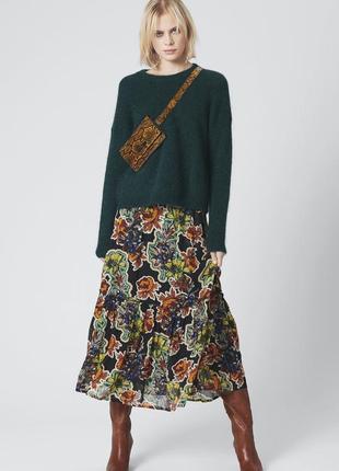Юбка-макси, премиум класса, в цветочный принт с карманами gestuz(размер 36)