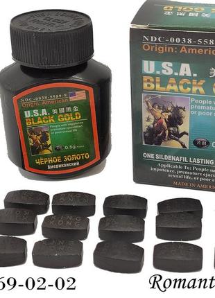 Чорне золото таблетки для потенції usa black gold 16шт