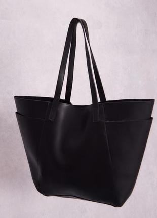 Женская черная сумка. большая. prettylittlething1 фото