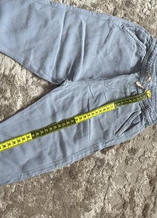 Летние тонкие брюки для мальчика zara 12-18 месяцев голубые брюки нарядные брюки5 фото