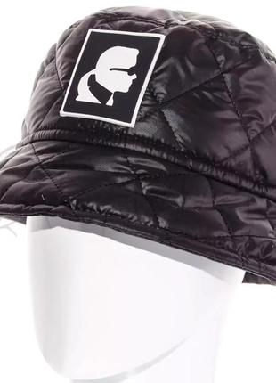 Панама універсальна брендовий утеплена флісовою підкладкою karl lagerfeld pks20956 чорний