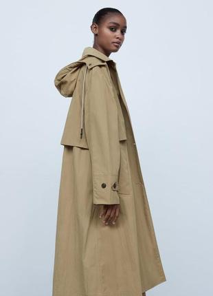 Стильный тренч плащ zara оригинал м