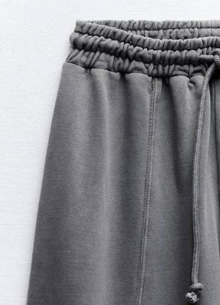 Сірі штани спортивні zara палаццо широкі