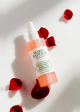 Mario badescu спрей тоник с алое, травами и розовой водой - facial spray with aloe, herb