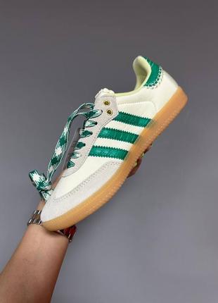 Кросівки adidas samba × wales bonner cream green5 фото