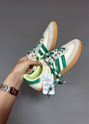Кросівки adidas samba × wales bonner cream green2 фото