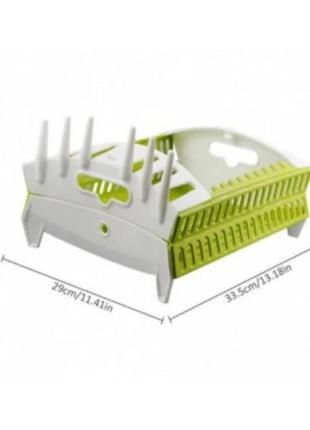 Сушилка органайзер для посуды collapsible compact dish rack настольный