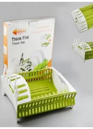 Сушилка органайзер для посуды collapsible compact dish rack настольный