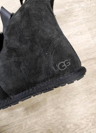 Угг мини черные замшевые сапоги. ugg bailey bow mini suede dark4 фото