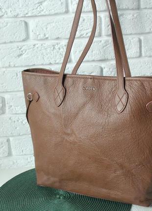 Lodis сумка тоут на плече. натуральна шкіра