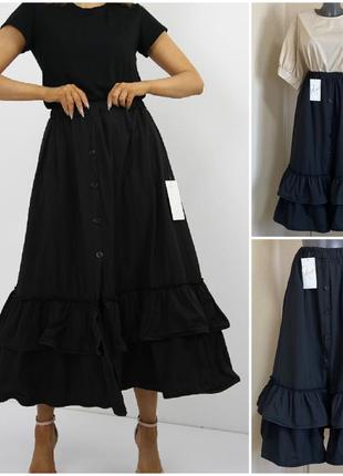 Шикарная,легкая,элегантная,нарядная хлопковая юбка,италия1 фото