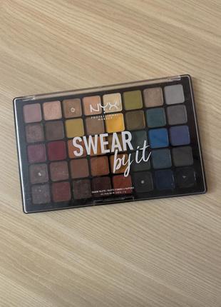 Палетка цветных теней nyx swear by it
