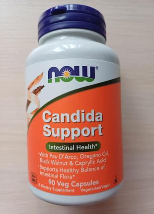 Candida support, 90 капсул now foods  usa  iherb, від молочних, кандиди