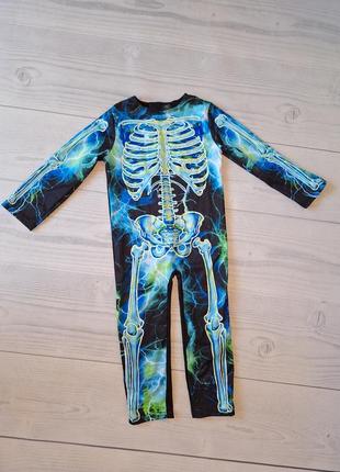 Костюм карнавальный на хеллоуин скелет1 фото