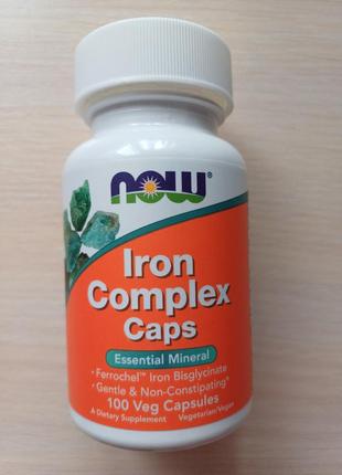 Комплекс з залізом,  100 капсул,  now foods iherb usa
