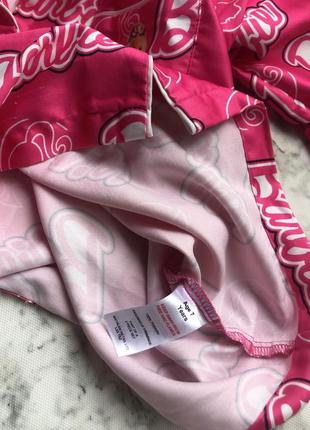 Розовая сатиновая пижама барби2 фото