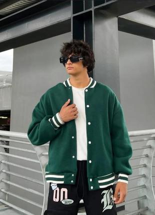 Кашемировый зеленый бомбер burton menswear london, теплый, куртка, оверсайз, изумрудный, бартон, овершот, ветровка