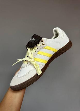 Кроссовки adidas samba × wales bonner cream yellow7 фото