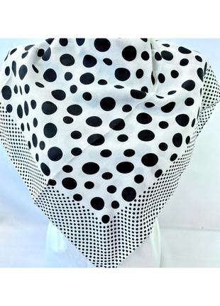 Осенний женский платок в горошек. качественный натуральный турецкий платок на осень