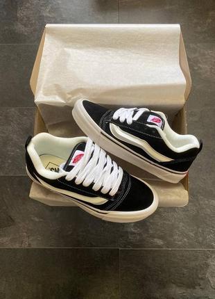 Кроссовки vans knu skool black white8 фото