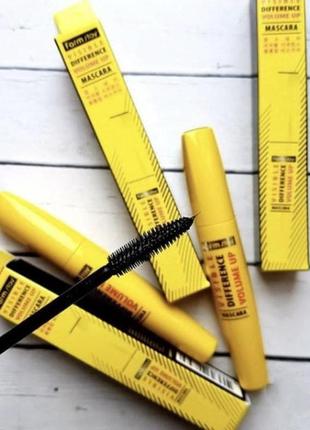 Объемная тушь для ресниц farmstay visible difference volume up mascara с натуральными компонентами, black, 12 г
