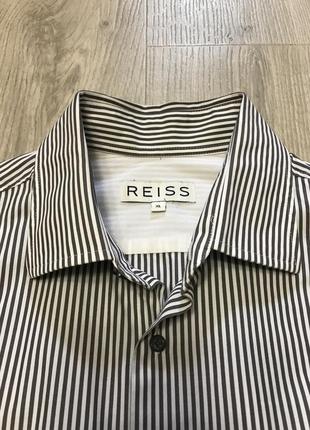Рубашка мужская в полоску 100% хлопок бренд reiss2 фото