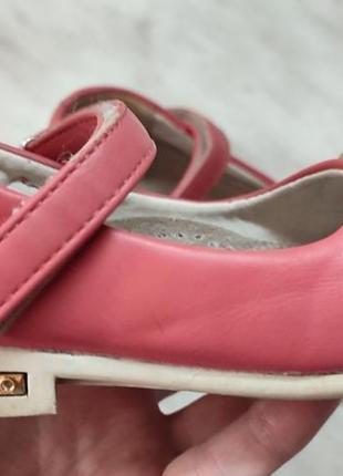 Розовые туфли для девочки, 17 см внутри9 фото