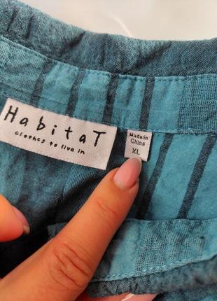 Рубашка женская синего цвета свободного кроя от бренда habitat xl4 фото