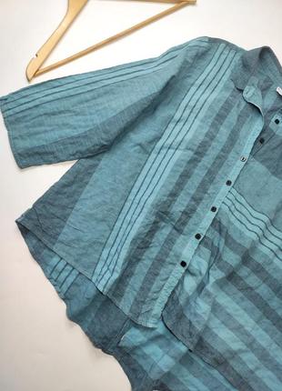 Рубашка женская синего цвета свободного кроя от бренда habitat xl2 фото