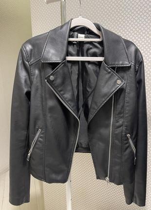 Куртка кожаная h&m