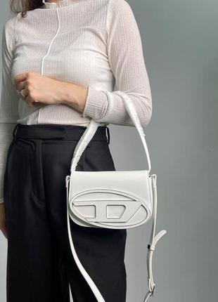 Diesel 1dr iconic shoulder bag white