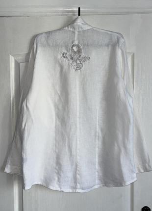 Рубашка женская лен, льняная блуза3 фото