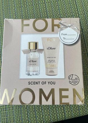 S. oliver scent of you набор парфюма и гель для душа