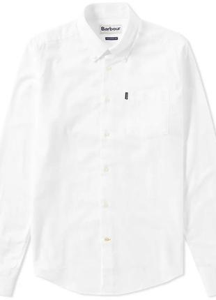 Стильная белая рубашка barbour