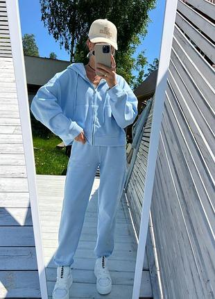 Костюм женский двойка кофта+джоггеры качественная дорога двухнитка шесть цветов