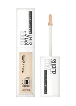 Стійкий консилер для обличчя maybelline new york superstay 30h longwear liquid concealer , 10 мл
