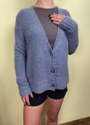 Женский голубой кашемировый кардиган кофта cashmere