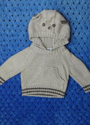 Теплый свитерик, набор одежды 6-9м для мальчика