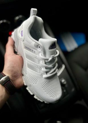 Кроссовки женские adidas marathon tr light gray &amp; violet1 фото