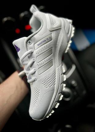 Кроссовки женские adidas marathon tr light gray &amp; violet7 фото