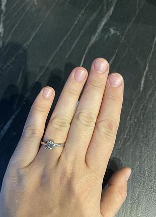 Серебряное кольцо с финитом 16.5 для заручин