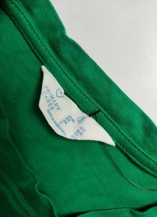 Футболка женская оверсайз зеленого цвета с надписью от бренда primark s4 фото